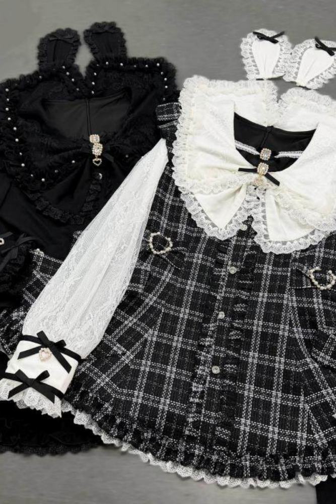 Shengzhongwei Japanese Rabbit Ear Jirai Kei Dress and Shorts