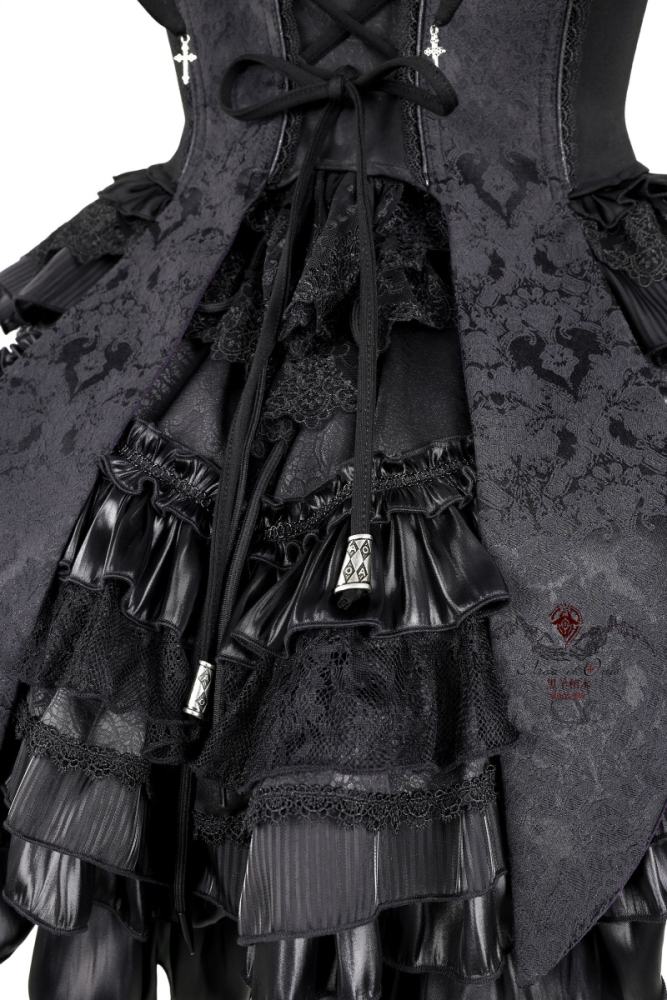 Arca Et Ovis ~The Little Demon~ Gothic Lolita Vest and Skirt Tailing and Bonnet