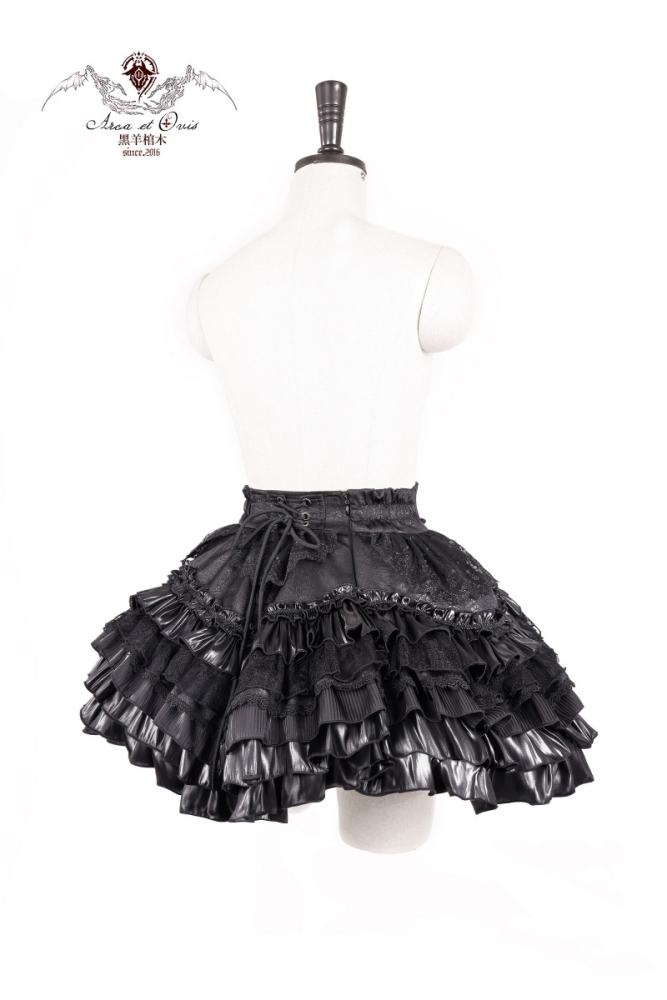 Arca Et Ovis ~The Little Demon~ Gothic Lolita Vest and Skirt Tailing and Bonnet