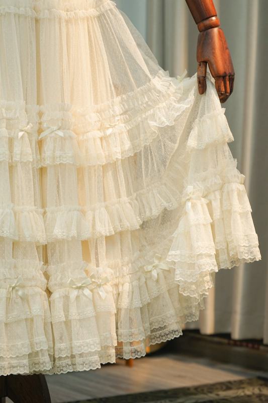 Shyp Bowknot Lacework Lolita Skirt Versatile Petticoat 4 Colors