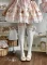 White*Light Pink  Above knee Socks