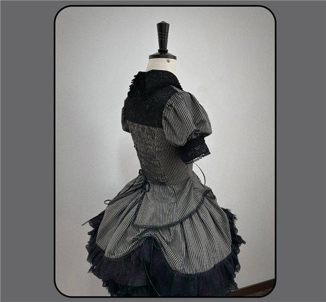 Susin Striped Cross Gothic Set Lolita Dress Clothes