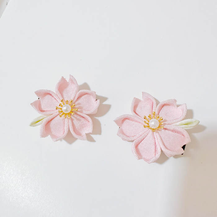 Lianzicao Cherry Blossom Pink Hairpin Lolita Side Clip