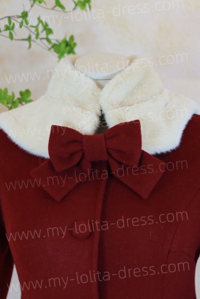 Square Collar Classic Lolita Coat with Removable Duck Down Layer