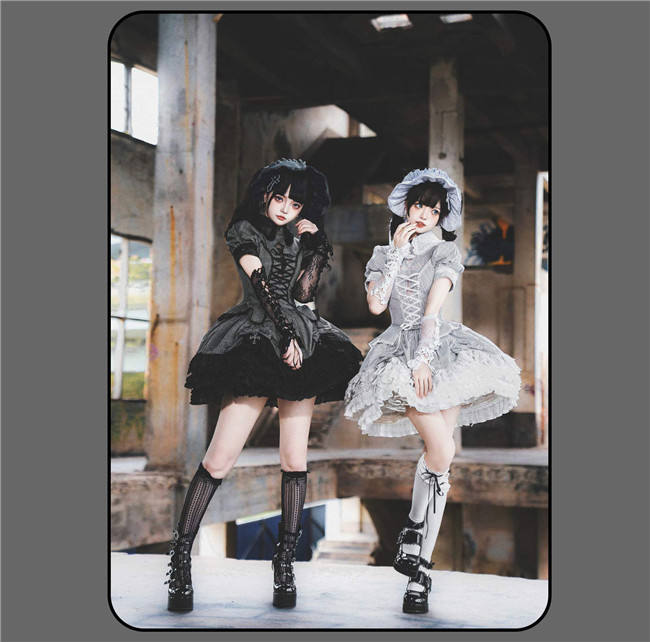 Susin Striped Cross Gothic Set Lolita Dress Clothes