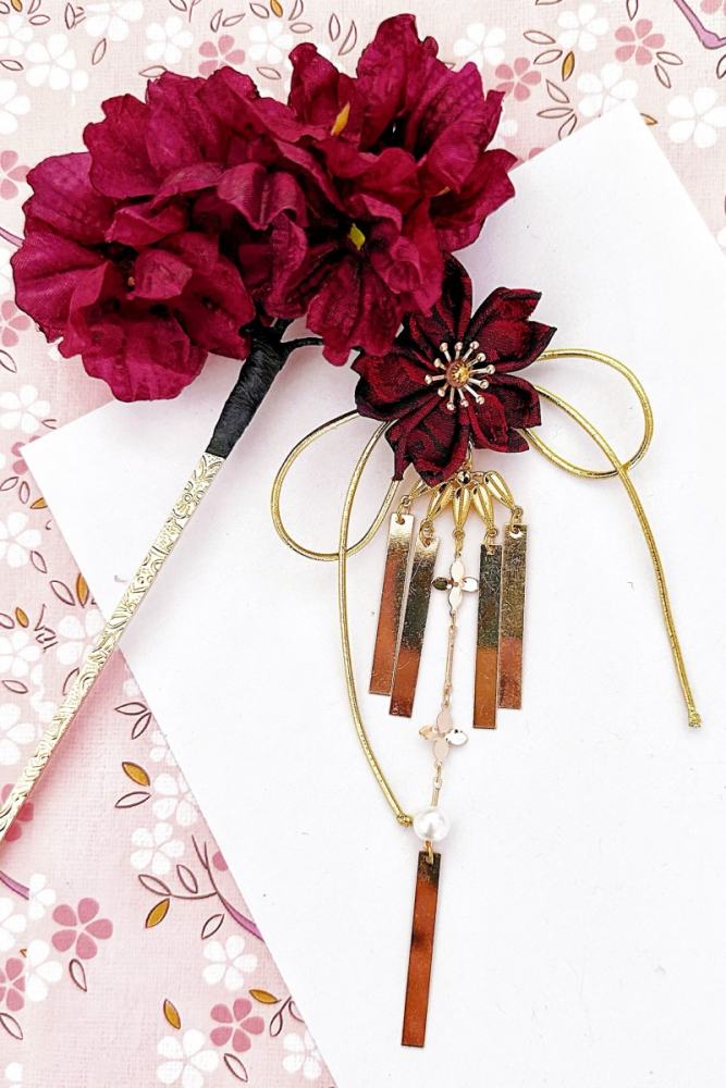 Lianzicao Hanfu Style Wedding Hair Accessories Lolita Side Clip