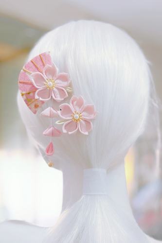 Lianzicao Cherry Blossom Pink Hairpin Lolita Side Clip
