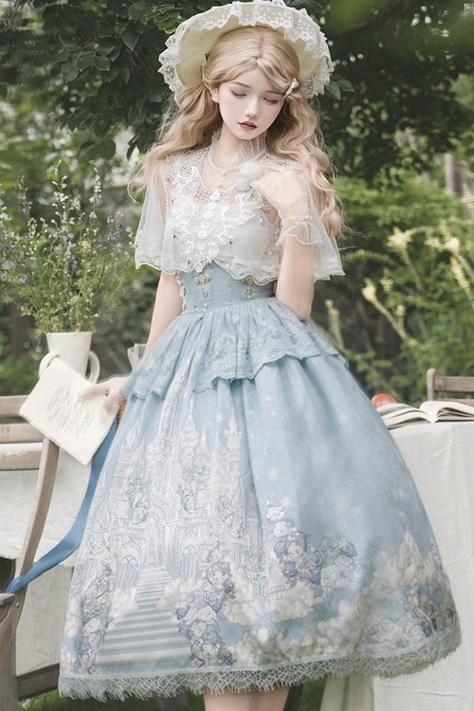Snow Dream Classical Court Blue Lolita Dress