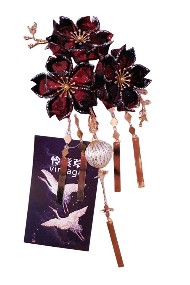 Lianzicao Hanfu Style Wedding Hair Accessories Lolita Side Clip