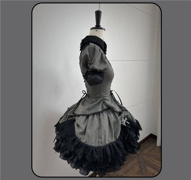 Susin Striped Cross Gothic Set Lolita Dress Clothes