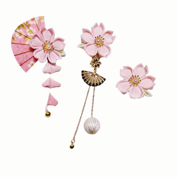 Lianzicao Cherry Blossom Pink Hairpin Lolita Side Clip