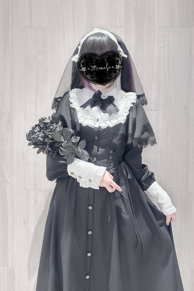 Virtual Paradise ~Silent Prayer~ Gothic Nun Jirai Kei Black Long Dress