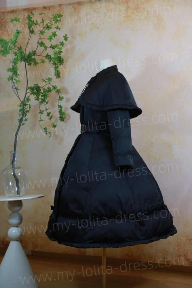 Commission The Rabbit Hole Tailor Black Duck Down Fur Collar Long Coat