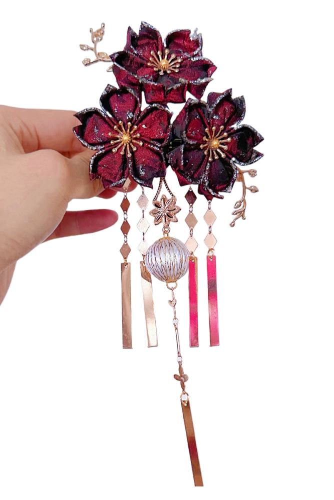Lianzicao Hanfu Style Wedding Hair Accessories Lolita Side Clip