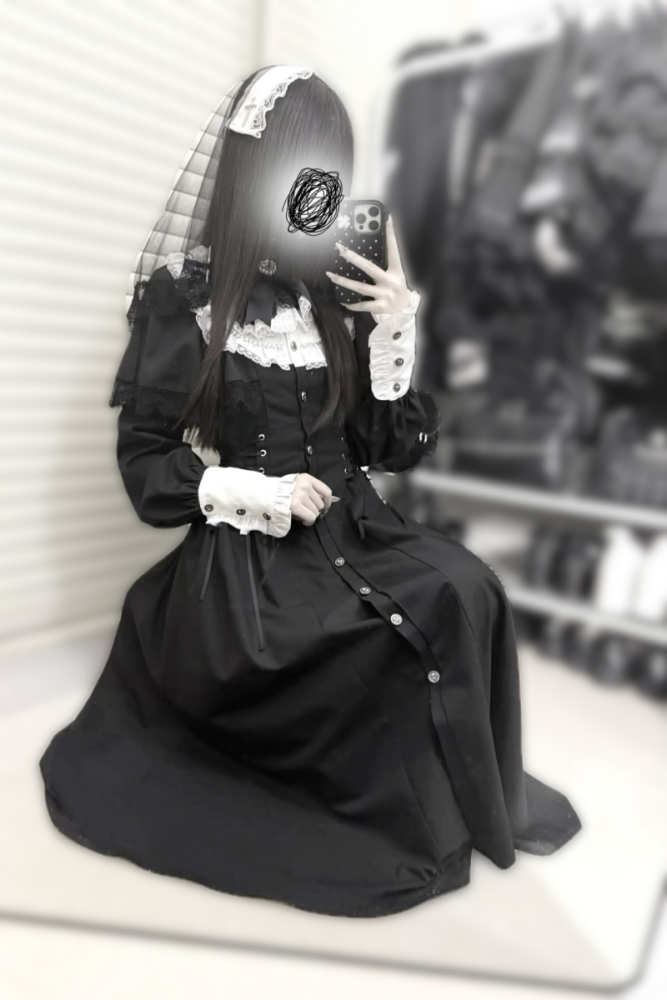 Virtual Paradise ~Silent Prayer~ Gothic Nun Jirai Kei Black Long Dress