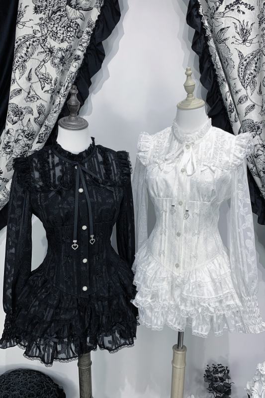 Virtual Paradise Lacework Ruffled Trims Jirai Kei Dress and Bloomer