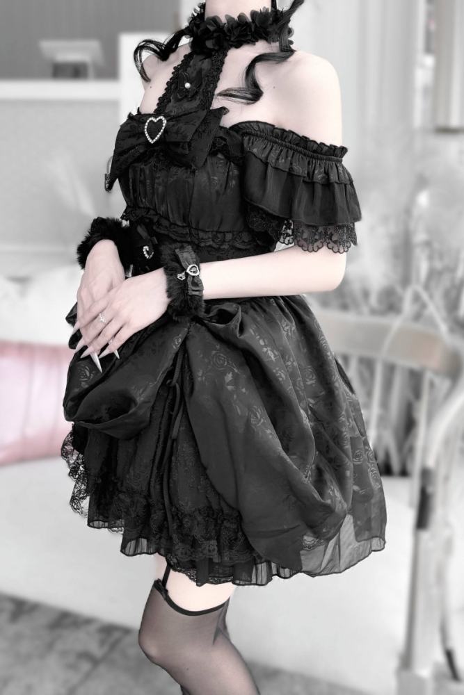 Virtual Paradise ~Rose Dream~ Halter Neck Jirai Kei Dress