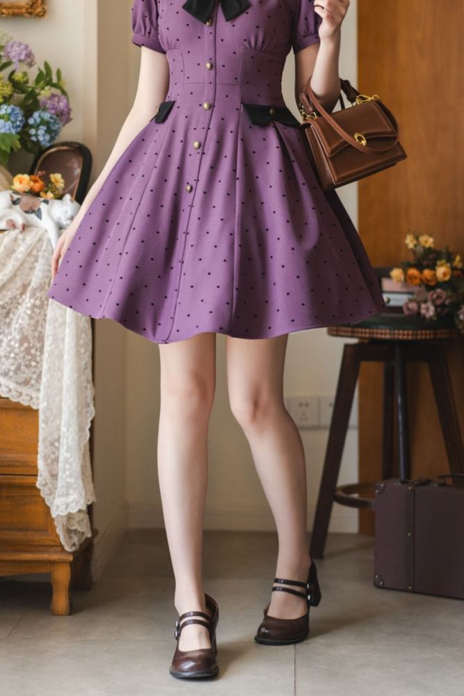 Forest Wardrobe Forest Poluti Heart Shaped Polka Dots Dress