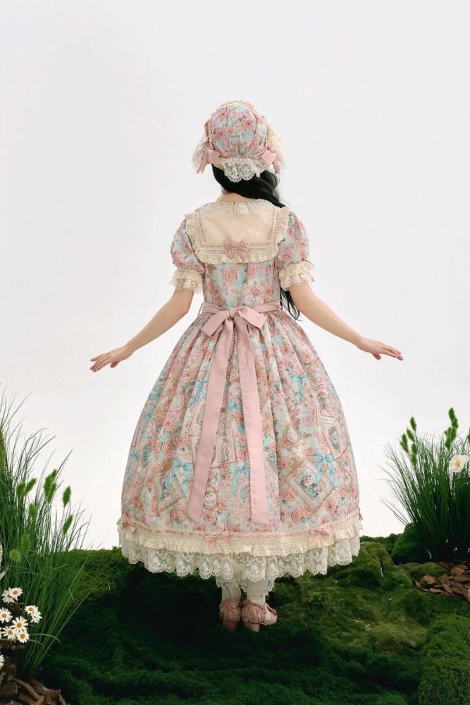 Whimsy Meow Store ~My Little Baby Luna~ Prints Lolita OP and Apron
