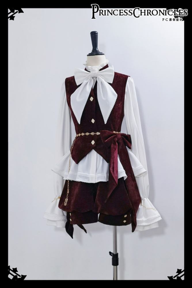 Princess Chronicles Rabbit Hunting Royal Red Coat Set Ouji Fashion