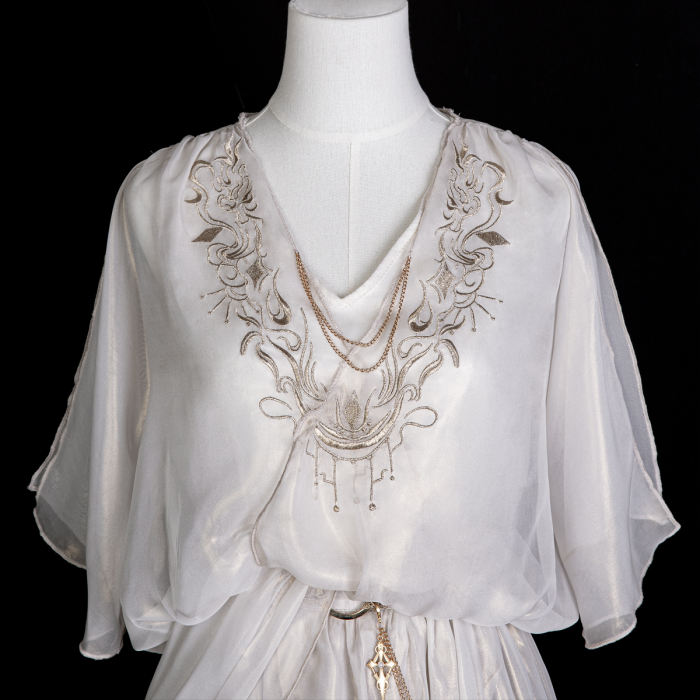 Judgment Angel Greek White OP Cloak Lolita Set