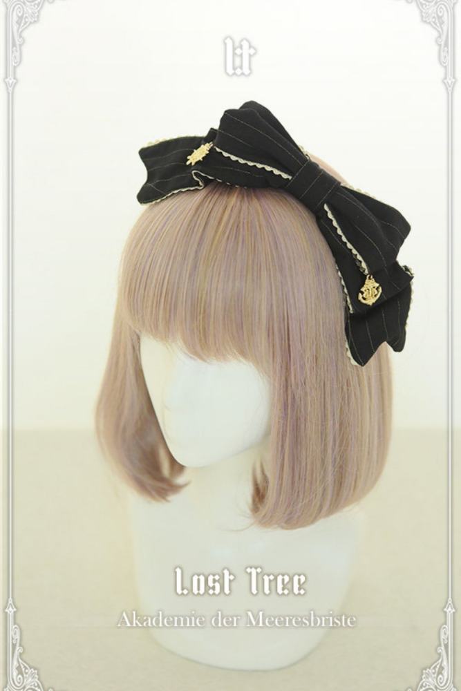 Lost Tree ~Akademie der Meeresbrise~ College Sailor Style Lolita Tie Beret and Wristcuffs