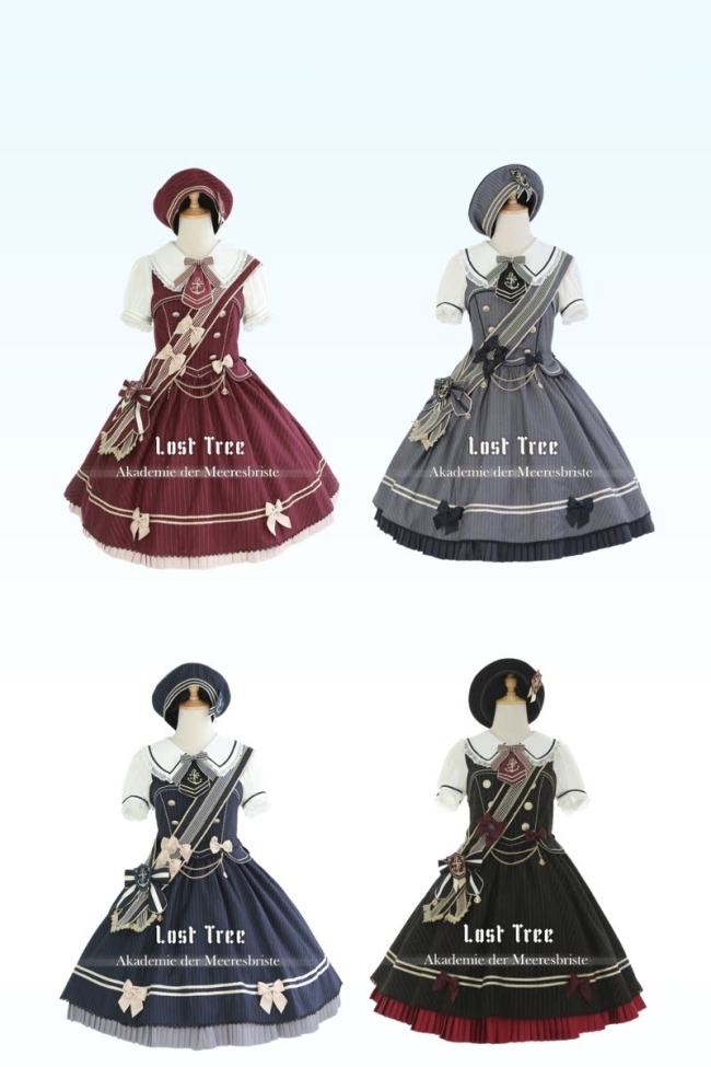 Lost Tree ~Akademie der Meeresbrise~ College Sailor Style Lolita JSK Dress