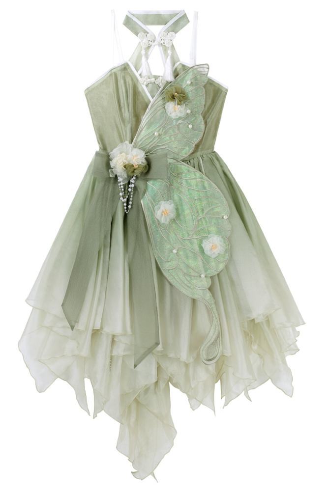 Butterfly Hanfu Style Green Jumper Lolita Set