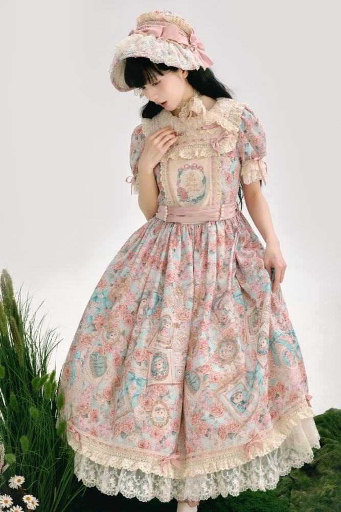 Whimsy Meow Store ~My Little Baby Luna~ Prints Lolita OP and Apron
