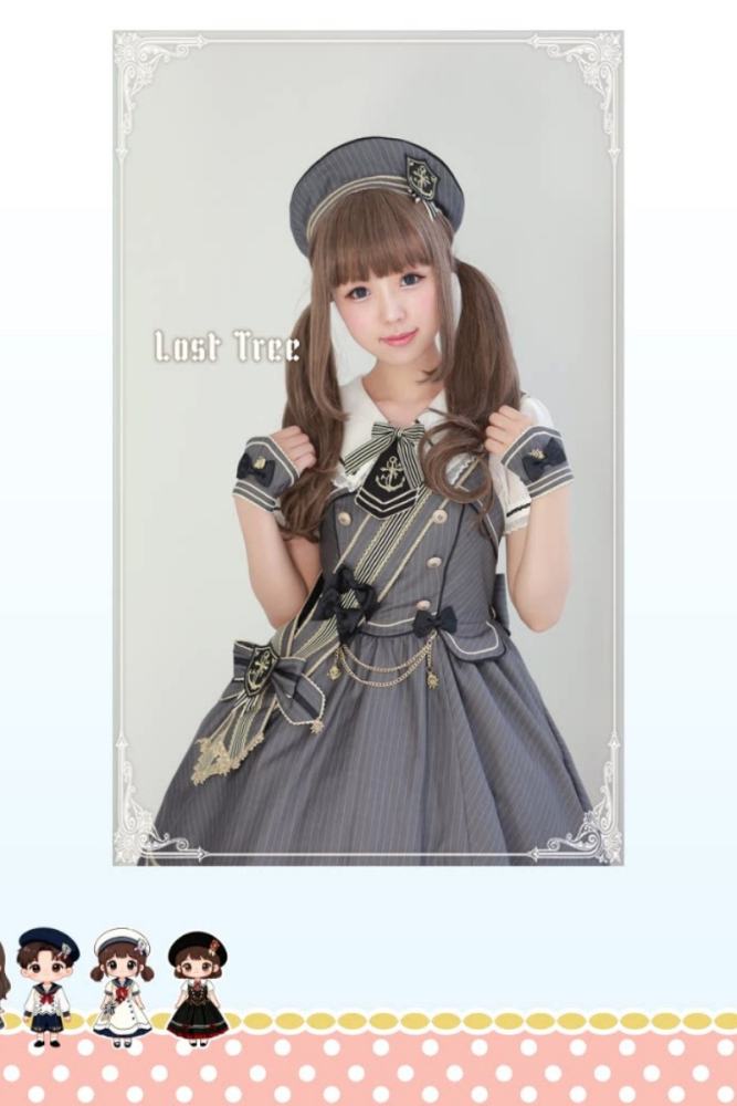 Lost Tree ~Akademie der Meeresbrise~ College Sailor Style Lolita JSK Dress