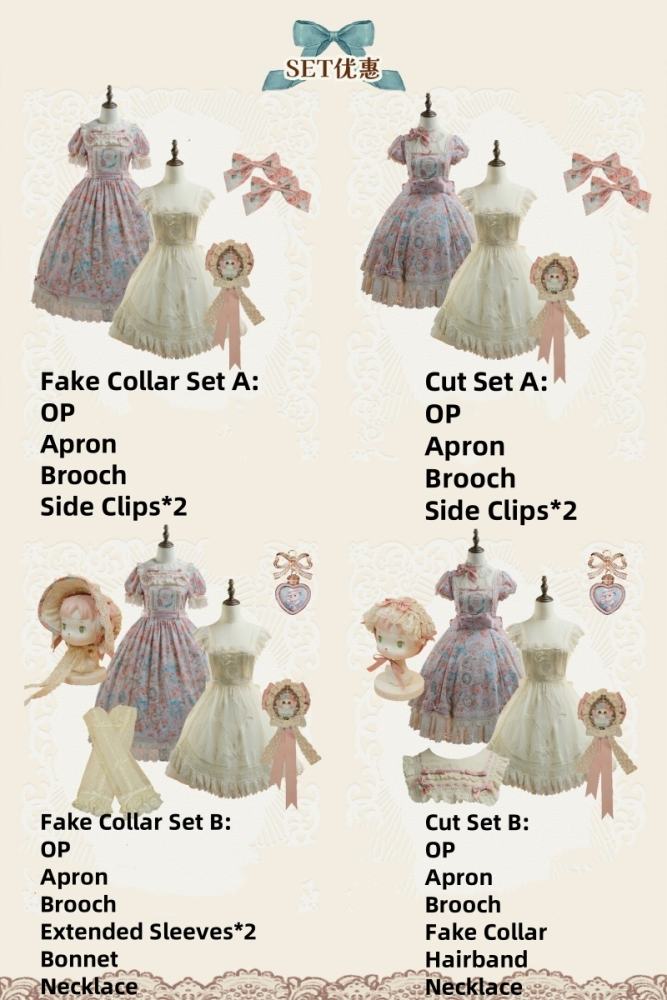 Whimsy Meow Store ~My Little Baby Luna~ Prints Lolita OP and Apron