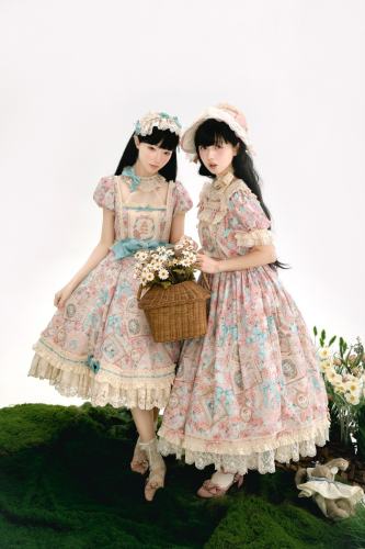 Whimsy Meow Store ~My Little Baby Luna~ Prints Lolita OP and Apron
