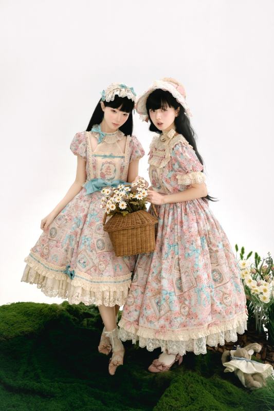 Whimsy Meow Store ~My Little Baby Luna~ Prints Lolita OP and Apron