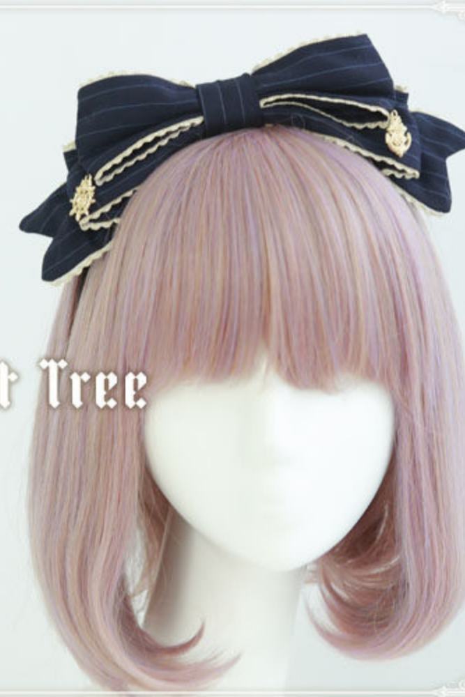 Lost Tree ~Akademie der Meeresbrise~ College Sailor Style Lolita Tie Beret and Wristcuffs