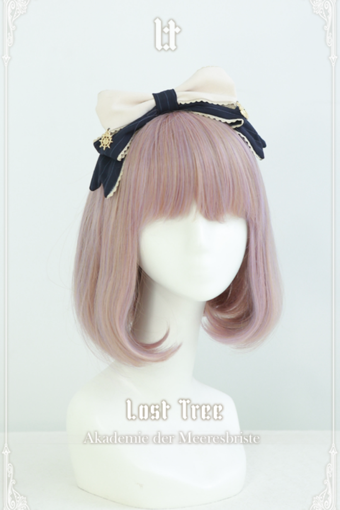 Lost Tree ~Akademie der Meeresbrise~ College Sailor Style Lolita Tie Beret and Wristcuffs