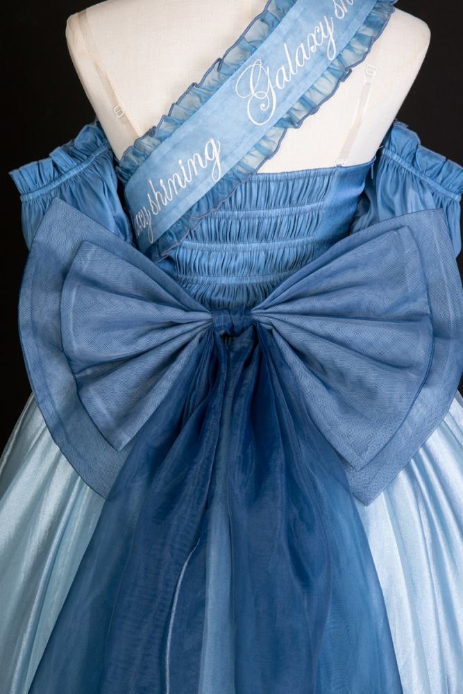 Brilliant Starlight Blue Train Dress Set Formal Dress