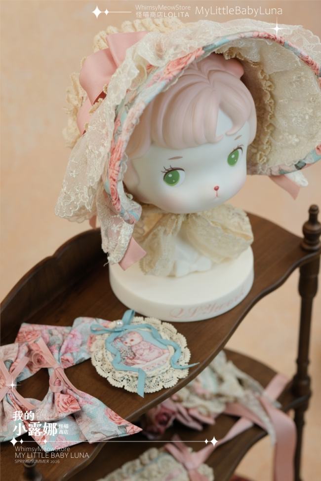 Whimsy Meow Store ~My Little Baby Luna~ Lolita Hairband Brooch and Extended Sleeves