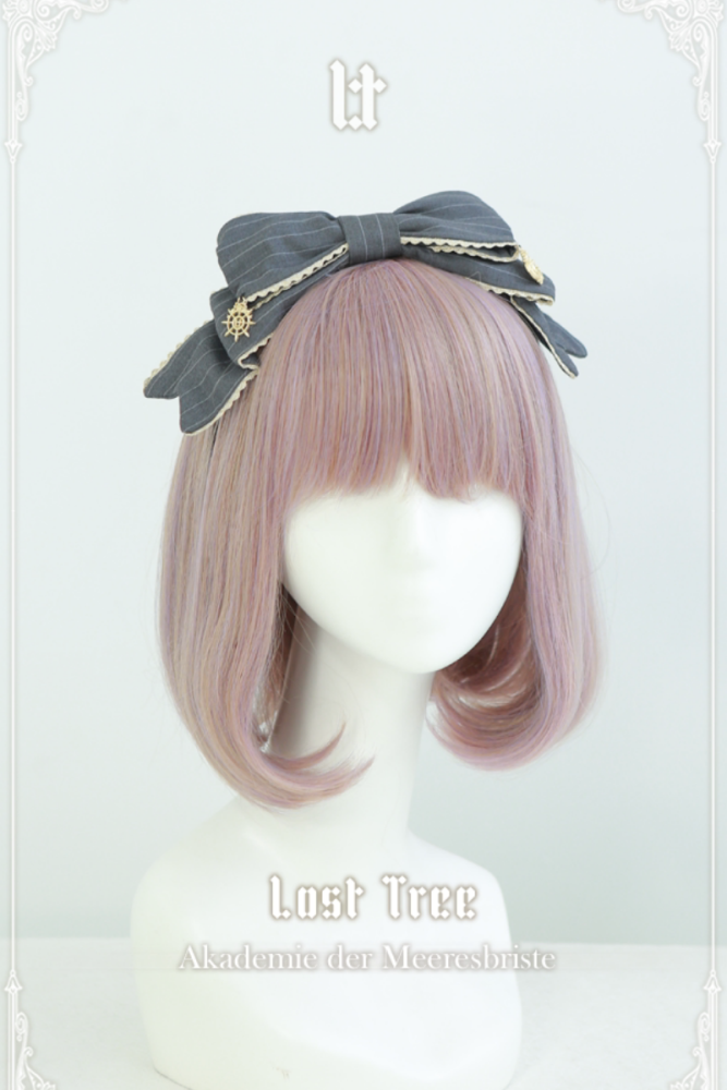 Lost Tree ~Akademie der Meeresbrise~ College Sailor Style Lolita Tie Beret and Wristcuffs