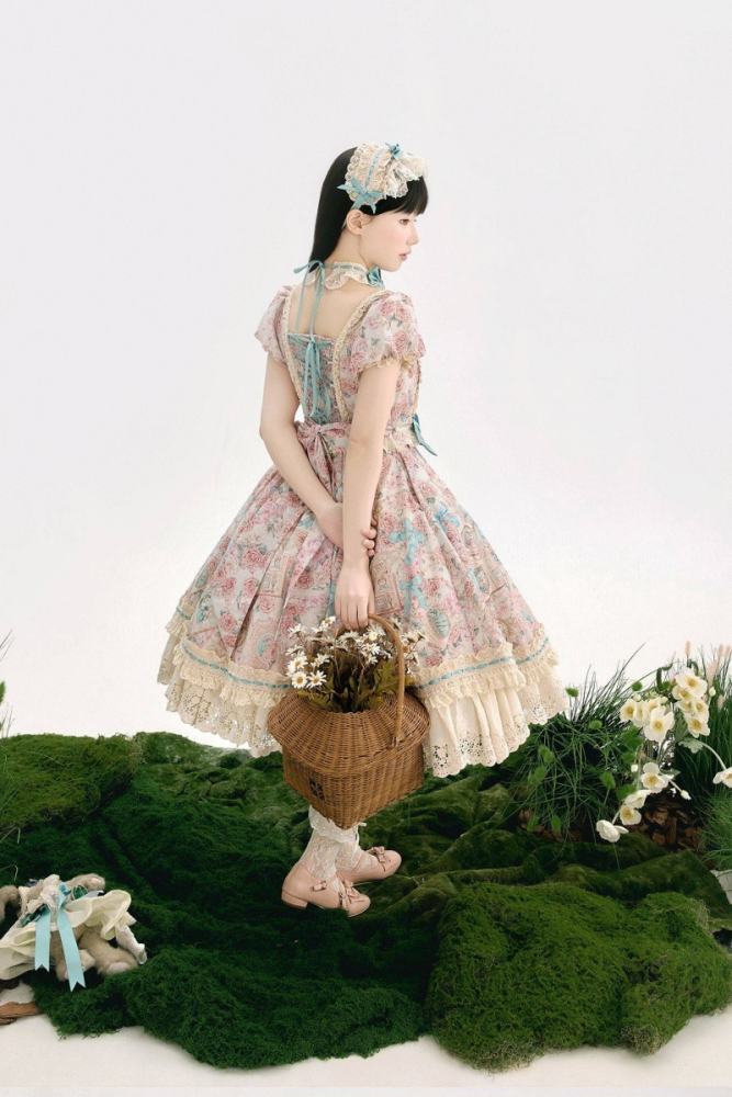 Whimsy Meow Store ~My Little Baby Luna~ Prints Lolita OP and Apron