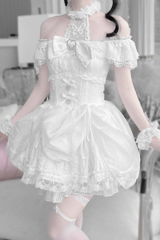Virtual Paradise ~Rose Dream~ Halter Neck Jirai Kei Dress