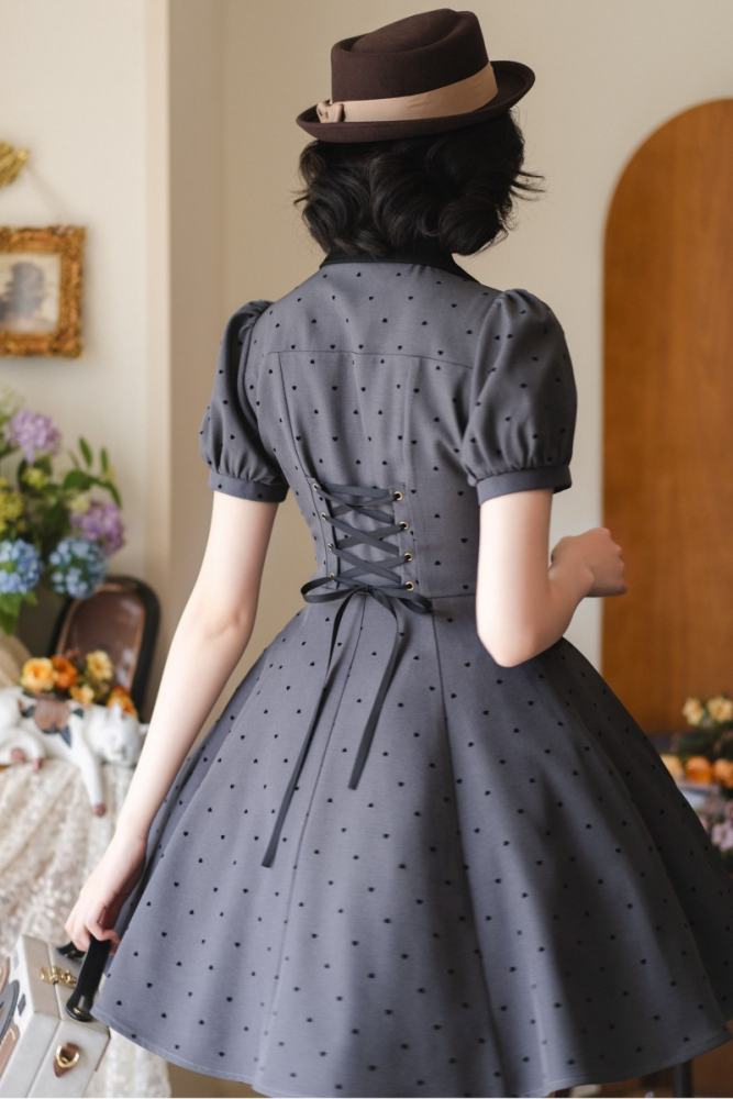 Forest Wardrobe Forest Poluti Heart Shaped Polka Dots Dress