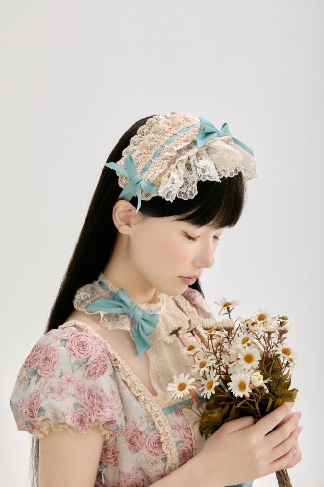 Whimsy Meow Store ~My Little Baby Luna~ Lolita Hairband Brooch and Extended Sleeves