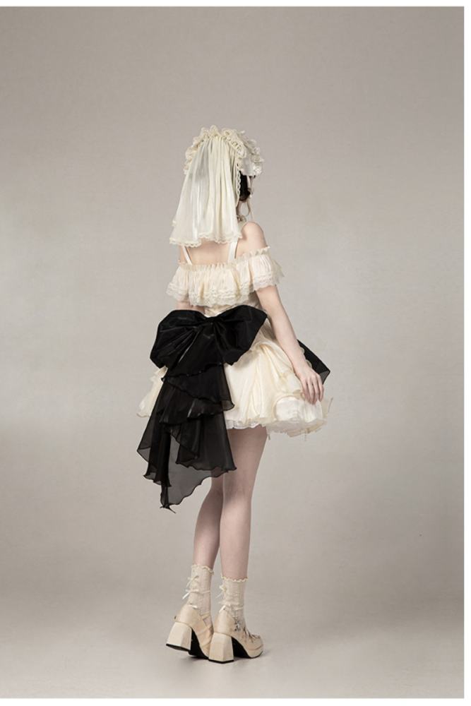 Withpuji Moonlight Lotus Leaf Layers Beige Lolita Clothing