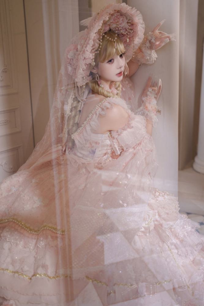 Cat Fairy Tea Party Pink Princess JSK Hime Lolita Dress
