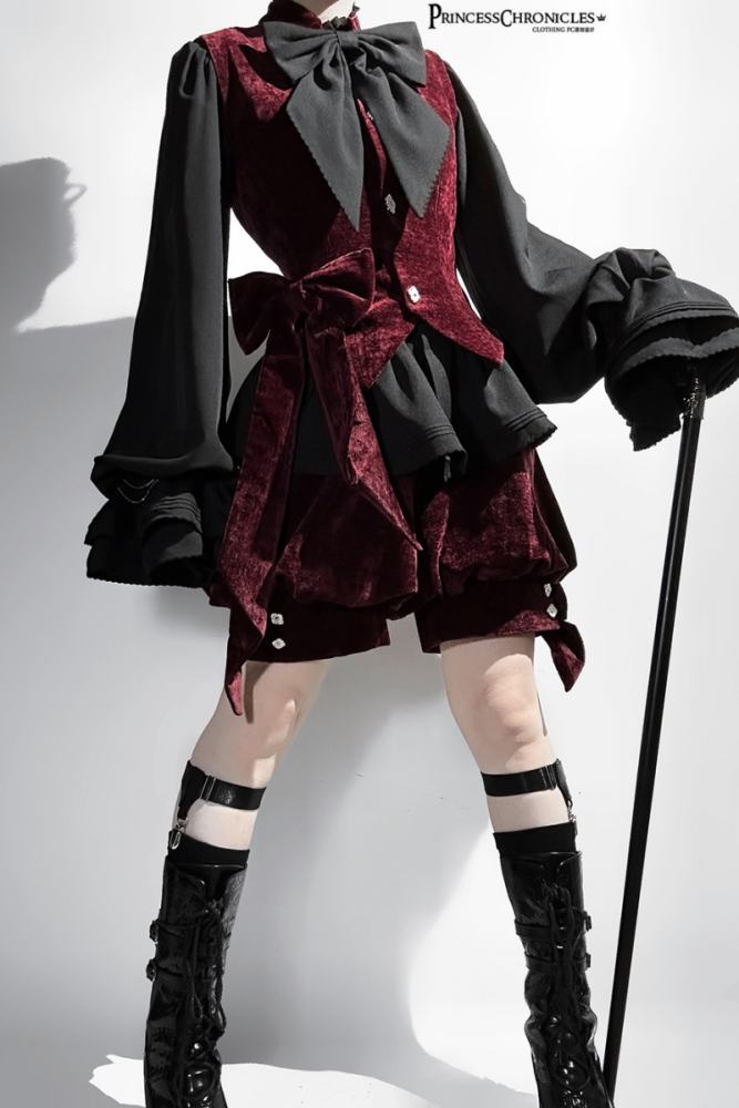 Princess Chronicles Rabbit Hunting Royal Red Coat Set Ouji Fashion