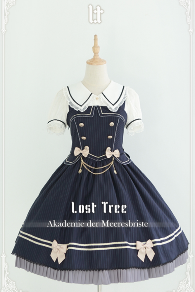 Lost Tree ~Akademie der Meeresbrise~ College Sailor Style Lolita JSK Dress