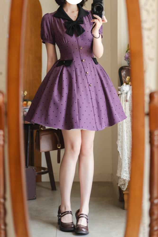Forest Wardrobe Forest Poluti Heart Shaped Polka Dots Dress