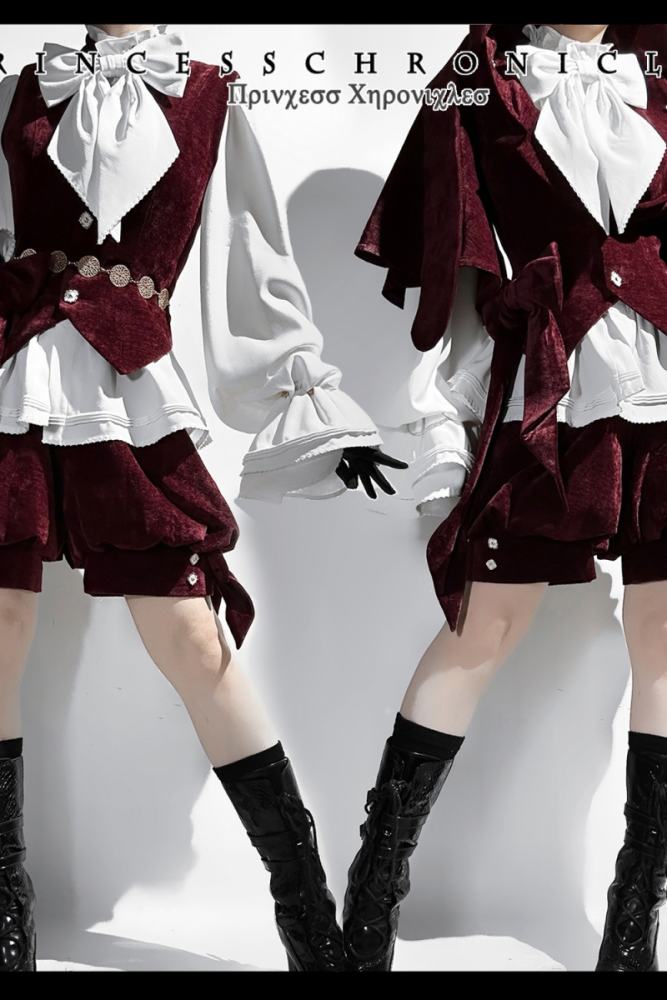Princess Chronicles Rabbit Hunting Royal Red Coat Set Ouji Fashion