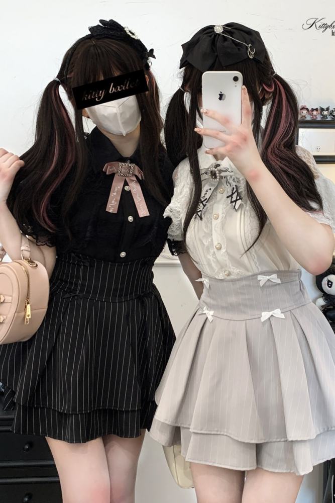 Kitty Bxllet ~Mist Gauze~ Jirai Kei Lacework Cape Blouse