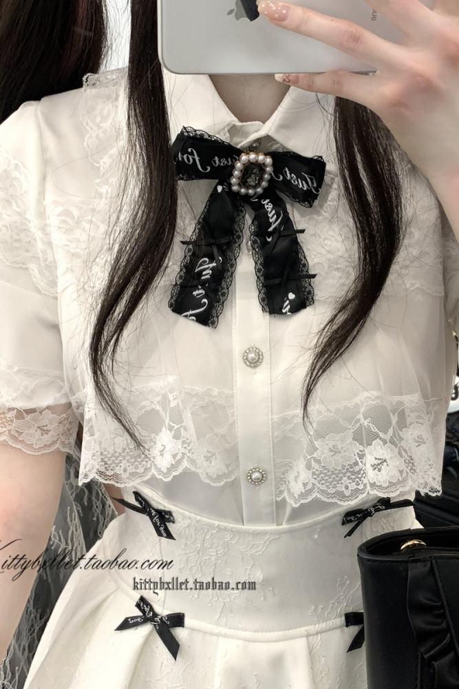 Kitty Bxllet ~Mist Gauze~ Jirai Kei Lacework Cape Blouse
